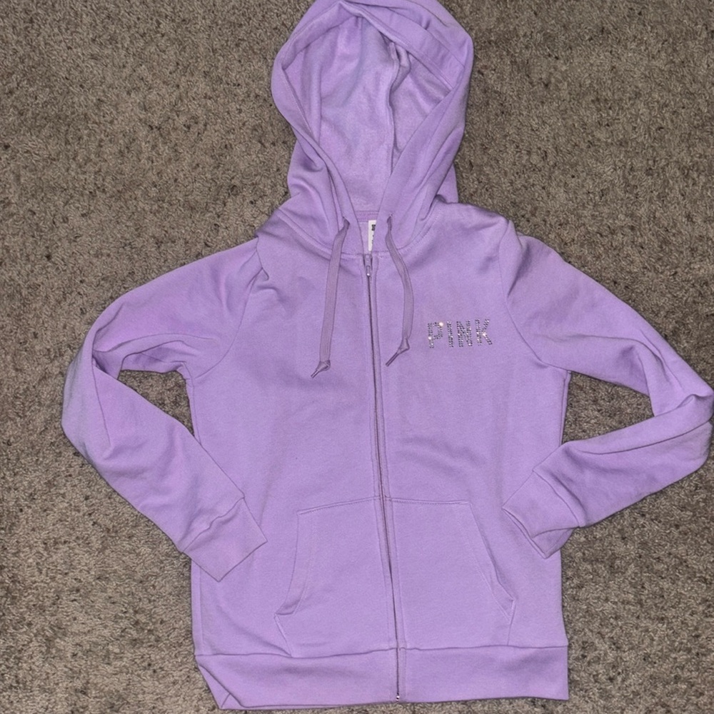 PINK bling zip up jacket